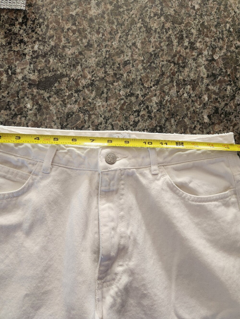 Calvin Klein 90s White Jeans Slim Bootcut Vintage Women's Minimalist - Picture 12 of 13